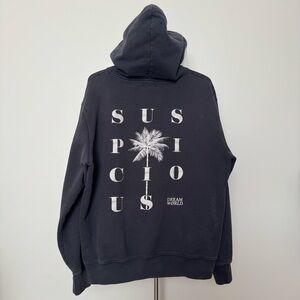Suspicious Antwerp Dream World Rare Jay Alvarez collab Black Palm Hoodie, XL